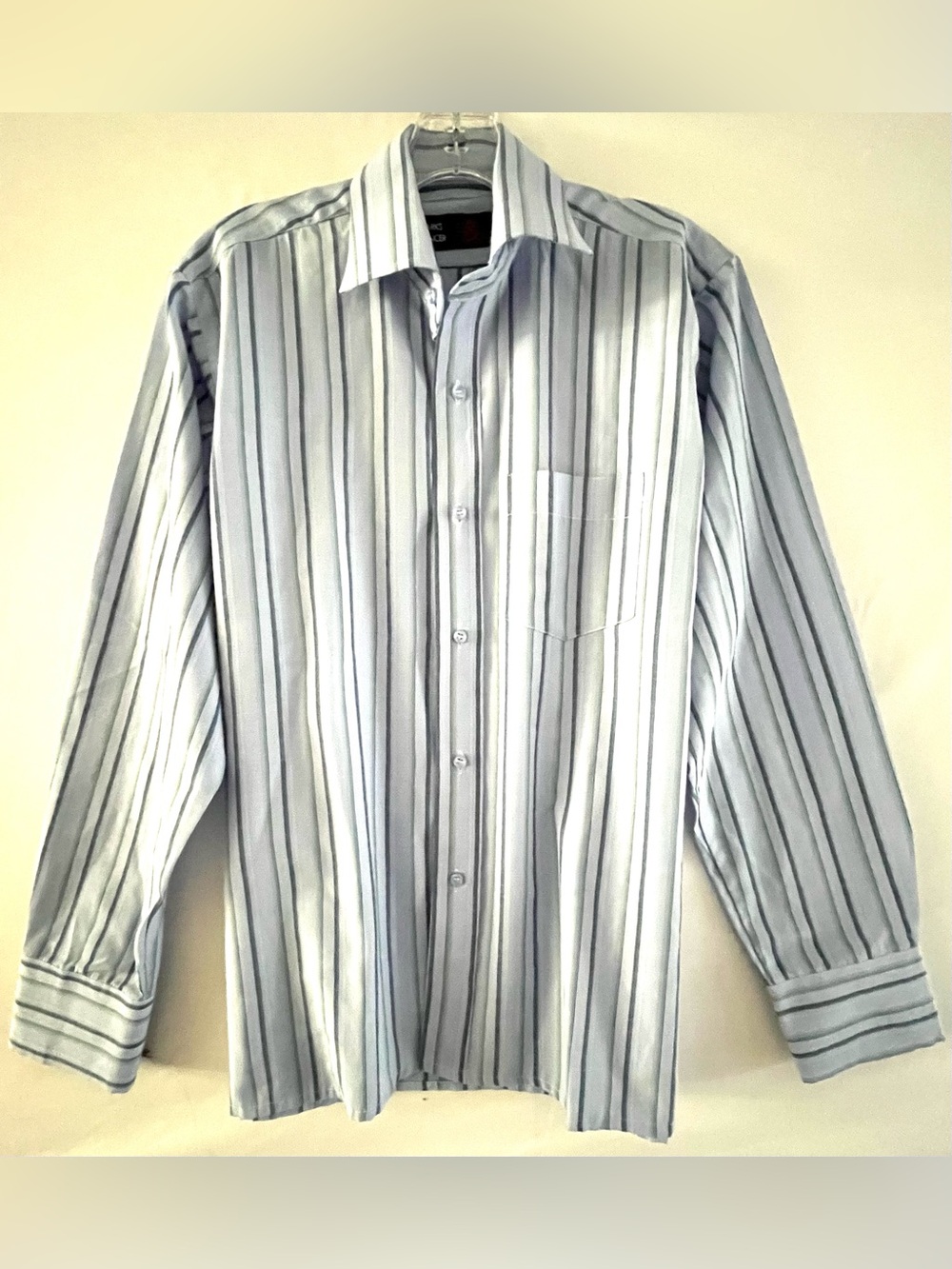 MARKS & SPENCER | Striped Button Down Grandpacore Aesthetic Blue